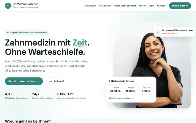 Beispielansicht einer Arztpraxis